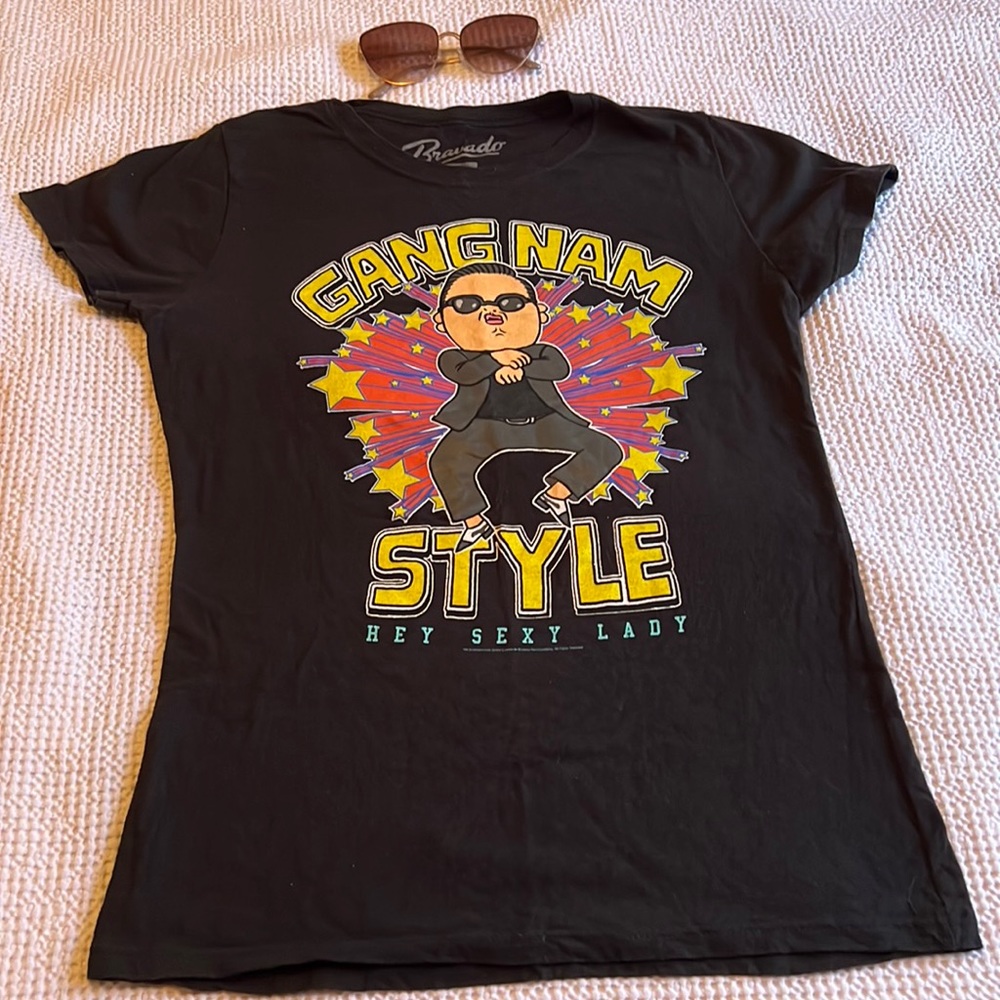 Gangnam Style Black Graphic T-Shirt
